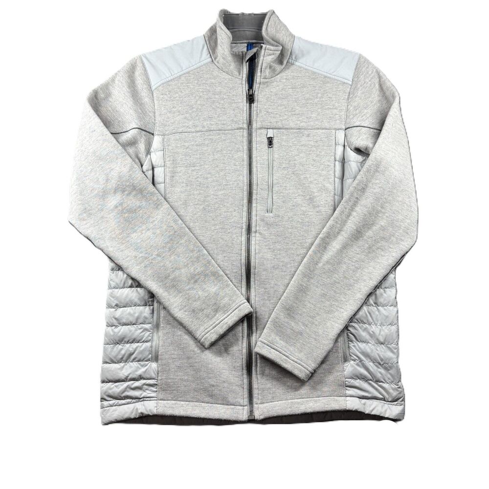 KÜHL Women Alskar Goose Down Insulated Hybrid Jacket Coat Light Grey Small